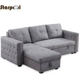 👉 Sofa Tufted seat modern minimalist size apartment chaise living room combination Nordic England new L technology cloth