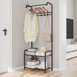 👉 Hanger Coat Rack Floor Standing Clothes Hanging Storage Shelf Racks Bedroom Furniture Garment Closet