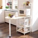 👉 Organizer Kitchen Multi Layers Wooden Bar Table Cocktail Microwave Storage Rack Shelf Stand Home Furniture 110x50x127cm