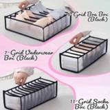👉 Sock 3PC Storage bag Underwear Box with Compartments Socks Three-piece mesh folding Bra Underpants Organizer Drawers