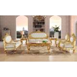 👉 Sofa goud leather Royal Antique Gold Gliding Carved Set Living Room Sectional Baroque