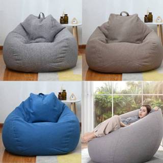 👉 Sofa linnen large small NEW Lazy Sofas Cover Chairs Without Filler Linen Cloth Lounger Seat Bean Bag Pouf Puff Couch Tatami Living Room