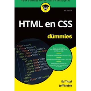 👉 HTML en CSS voor Dummies - Ed Tittel, Jeff Noble (ISBN: 9789045353531)