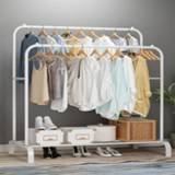 👉 Hanger Simple clothes household floor hanging bag rack bedroom folding lifting drying pole