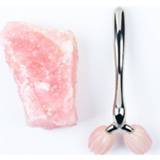 👉 Make-up remover rose Natural quartz stone 3D Roller Face Lifting Artifact Y Shaped Beauty Massager Anti-cellulite Facial Wrinkle