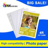 👉 Fotopapier INKARENA 100 Sheets 4R High Glossy Photo Paper For Inkjet Printer studio Photographer imaging Printing 6 inch