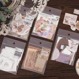 👉 Kladblok 30 pcs/pack of retro material decoration base sticker DIY photo album diary scrapbook label kawaii stationery