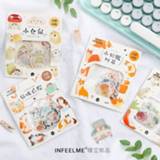 👉 Kladblok 40 Pcs/pack Mohamm Kawaii Cat Animal Hamster Diary Journal Dog Stickers Scrapbooking Paper Cute Stationery Scrapbook Supplies