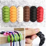 👉 Organizer silicone mannen Cable Holder Protector Management Finishing Desktop Plug Long strip Wire Retention Clips Power Cord Winder
