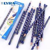 👉 Pencil graphite kinderen LYRA Groove Slim Triangle Pencils with Holes Correction Writing Posture Grip Position for School Kids Beginner Supplies