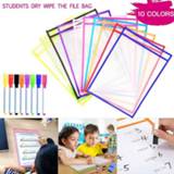 👉 Whiteboard transparent Dry Erase Pockets Board Reusable Soft Write And Wipe Drawing Writing Practice Classroom Teaching Supplies