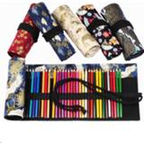 👉 Pencil case meisjes jongens Chinese Style 36 Holes School Roll Kawaii Pen Box Makeup Brushes Student Supplies Storage Stationery For Girls Boy