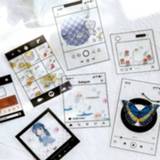 👉 Masking tape transparent Mohamm 1Pcs Collage Frame Series Washi Creative PET Scrapbooking Sticker Stationary School Supplies Dec
