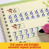 👉 Copybook kinderen 4 Books Reusable Children's For Calligraphy Learn English Painting Arithmetic Math Writing Kids Lettering Toy