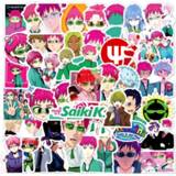 👉 50Pcs/Set Saiki Kusuo No Sai-nan Stickers Japanese Anime Sticker For Decal On Guitar Suitcase Laptop Phone Fridge Motorcycle Car