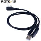 👉 Draagbare radio 2 pin USB Programming Cable for Retevis RT3 RT3S RT8 RT52 TYT MD-380 DMR Digital Walkie Talkie J9110P