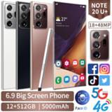 👉 Smartphone Note20U+ 6.9 inch 3.5D Full Display Android Smartphones 5G LET Cellphones 12GB+512GB MTK6889 10-Core Mobile Phone with TouchPen