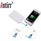 👉 Portemonnee Portable Mini Ulter Slim Credit Card Wallet Size Power Bank 2600mAh Cell Phone Travel Charger External Battery