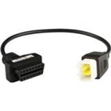 👉 F-connector 6 To 16 Pin Motorcycle OBD2 Adapters Diagnostic Tools OBD Connectors Extension Cable For BENELLI Autocycle