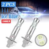 Hoofdlamp blauw H1 LED Headlight Bulbs 1800LM 8000K Ice Blue Super Bright Car Headlights Lamp Fog Lights CVS