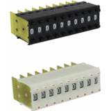 👉 Switch zwart Black 22mm x 8mm 0-9 Digits Decimal/BCD Pushwheel Thumbwheel Switches KM1