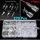 👉 F-connector NEW 270pcs Female Male Cable Lugs Electric Wire Flat Insulated Connectors Crimp Terminals Set Kit Assortment