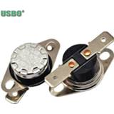 Open thermostaat 2pcs Normal Close/Open Thermostat Switch 5/10/15/20/25/30/40/45/50/55/60/65/70/75/80/85/90/95 Temperature Control KSD301