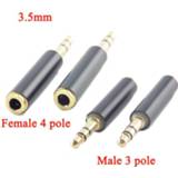 👉 Audio connector 3.5mm 3 Pole Male To 4 Female Jack Stereo AUX Ring Extender Headphone Plug Adapter