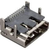 👉 HDMI connector 10pcs Female 19pin Socket through hole Right angle PCB Rohs