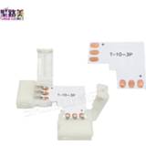 RGBW LED strip 10 set L Shape Connector 2 pin/3 pin/4 pin/5pin solderless For 8mm/10mm/12mm 5050/ws2811/ws2812b RGB/ Light