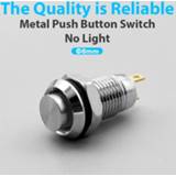 👉 Switch 8mm Metal Push Button 2 Pins Self-locking/Latching Self-reset/Momentary Waterproof Normally Mini