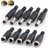 👉 F-connector 10Pcs DC Male Female Connectors Power Jack Plug Adapter Cctv Camera Security System for DIY Accessories 2.1*5.5MM