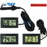 Thermometer LCD Digital Hygrometer Temperature Humidity Meter with Vehicle Probe Reptile Terrarium Fish Tank Cooler