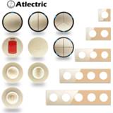 Lichtschakelaar Atlectric Golden Crystal Glass Panel LED Wall Light Switch 1 2 3 4 Gang Way Dimming Speed Volume DIY Free Combination