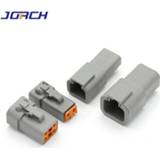 👉 F-connector grijs 1pcs Deutsch DTP 2 Pin 4 Gray Male Female Waterproof Electrical Auto Connectors Plug DTP06-2S DTP04-2P DTP06-4S DTP04-4P