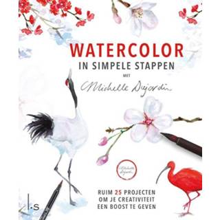 👉 Watercolor in simpele stappen met Michelle Dujardin. Ruim 25 projecten om je creativiteit een boost te geven, Dujardin, Paperback 9789024593743