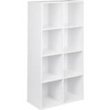 👉 Organizer wit 1PC White Book Shelf 8 Storage Cubes Unit Freestanding Bookcases for Living Room Bedroom Home Furniture