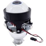 👉 Projector zilver 1 Pcs Universal 2.5 inch Bi xenon HID mini Lens Silver Shroud H1 LED Bulb H4 H7 Motorcycle Car Headlight