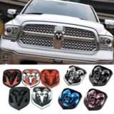 👉 Embleem Modified 3D Car Front Badge Sticker Rear Trunk Emblem for 2010-18 Dodge Ram 1500 2500 3500 Skull Logo Tailgate Accessories