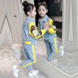 Spijkerbroek meisjes kinderen Girls Clothing Sets 2020 Children Fashion Active Jackets Coat And Jeans Pants Set Kids Autumn Sports Suit Tracksuit