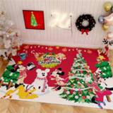 👉 Carpet kinderen Merry Christmas Rug Mickey Playmat Bedroom Kids Play Mat Santa Tree Gifts Area Rugs Bedside Carpets for Living Room