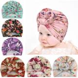 👉 Beanie rose kinderen baby's meisjes New Knot Printed Flower Kids Hedging Hat Newborn Infant Toddler Caps Turban Baby Girls Hats Hair Accessories