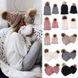 Beanie kinderen meisjes baby's Cute Kids Girls Hats Mother Daughter Warm Knitted Hat Family Matching Children And Caps Winter Newborn Baby