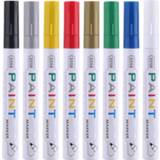 👉 Permanent marker Paint Pen Waterproof Oil-based 8 Colors DIY Graffiti Tire Touch-up