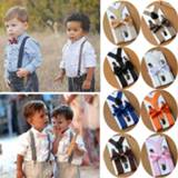 Suspender baby's kinderen 2019 8 Colors Baby Toddler Kids Adjustable and Bow Tie Set Tuxedo Wedding Suit Party