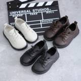 👉 Shoe zwart leather small jongens baby's 2019 spring new children black shoes boys student genuine baby performance super soft bottom flats