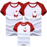 Print T-shirt Christmas Family Matching Clothes New Year Cartoon Mommy and Daughter Father Son Look Outfits