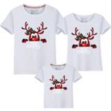 Short sleeve kinderen 2020 Xmas Matching Family Outfits New Christmas Deer Dad Mom Kids Mother Daughter Look T Shirts