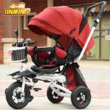 👉 Bike baby's Can Sit Lie Baby Stroller 3 In 1 Portable Tricycle Carriage Wheels Convertible Handle Children Bicycle Trike