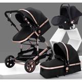 👉 Trolley baby's Baby Stroller 3 in 1,Portable Carriage,Fold Pram,Aluminum Frame High Landscape Stroller,for Newborn car seat